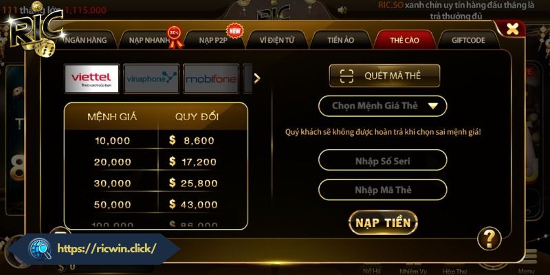 Giao dịch thẻ cào điện thoại nhanh chóng và an toàn