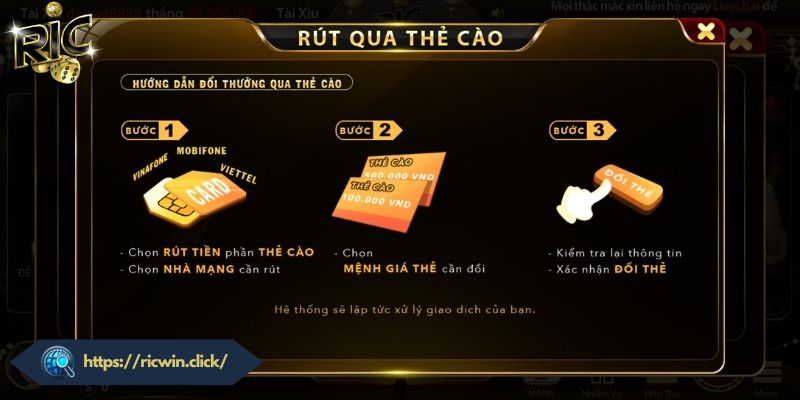 Rút Tiền RICWIN - Quy Trình Đổi Thưởng Siêu Nhanh 2026 Lưu ý quan trọng khi đổi thưởng tại RICWIN