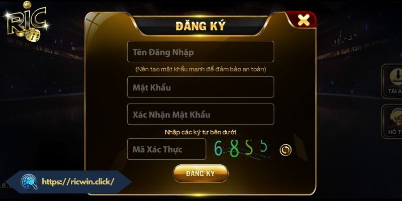 Đăng Ký RICWIN - Hướng Dẫn Thực Hiện Thao Tác Chính Xác Quy trình 3 bước đăng ký thành viên trên RICWIN