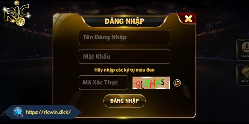 Đăng Nhập RICWIN - Cách Truy Cập Tài Khoản Siêu Nhanh Quy trình cơ bản 3 bước đăng nhập tại RICWIN